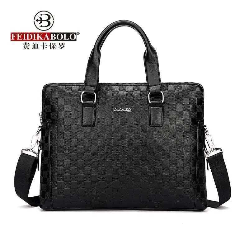 Männer Business Aktentasche PU Leder Plaid Männer Tasche Computer Laptop Handtasche Mann Schulter Tasche Messenger Taschen männer Reisetaschen