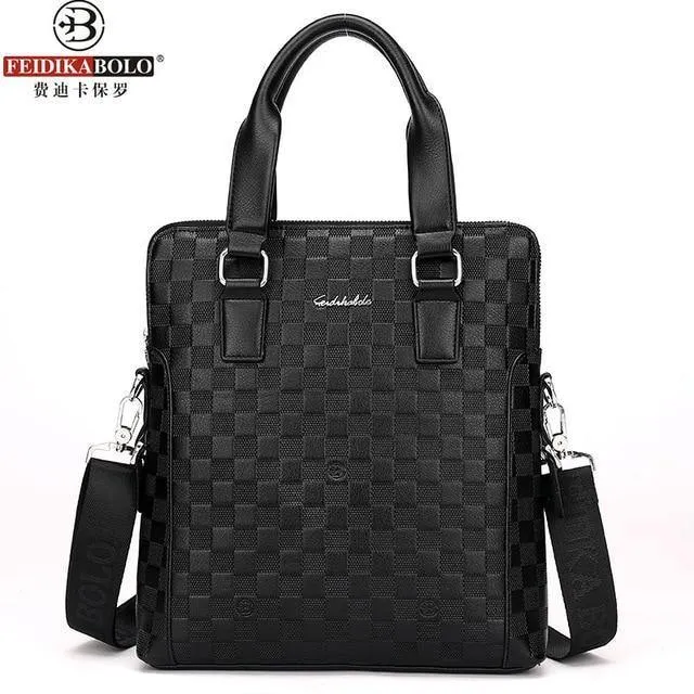 Männer Business Aktentasche PU Leder Plaid Männer Tasche Computer Laptop Handtasche Mann Schulter Tasche Messenger Taschen männer Reisetaschen