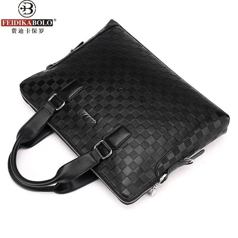 Männer Business Aktentasche PU Leder Plaid Männer Tasche Computer Laptop Handtasche Mann Schulter Tasche Messenger Taschen männer Reisetaschen