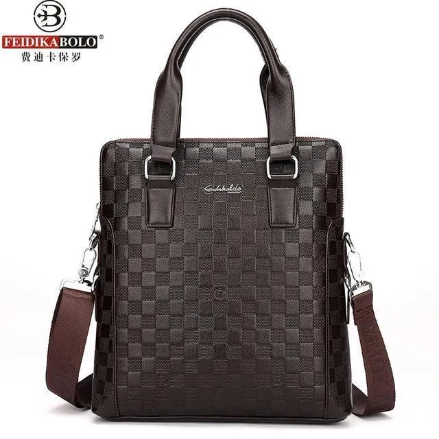 Männer Business Aktentasche PU Leder Plaid Männer Tasche Computer Laptop Handtasche Mann Schulter Tasche Messenger Taschen männer Reisetaschen