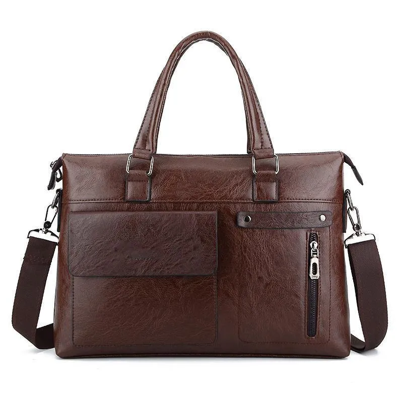 Berühmte Marke Leder Männer Umhängetasche Business Aktentaschen Hohe Qualität Vintage Umhängetaschen Handtaschen taschen männlichen