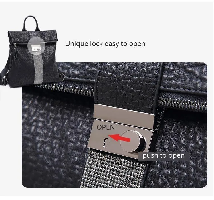 Frauen Rucksack Hohe Qualität Pu-leder Mode Rucksäcke Schultaschen Für Mädchen Im Teenageralter Diebstahl Rucksack Tasche Für Frauen