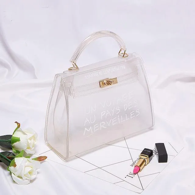 Transparente PVC Frauen Umhängetasche Luxus Handtaschen Frauen Taschen Designer Gelee Geldbörse sac a main Bolsa Marke Leder Handtasche
