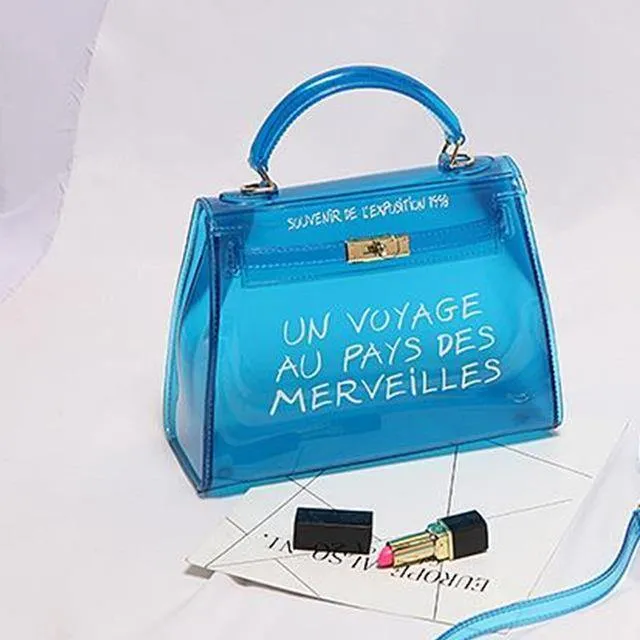 Transparente PVC Frauen Umhängetasche Luxus Handtaschen Frauen Taschen Designer Gelee Geldbörse sac a main Bolsa Marke Leder Handtasche