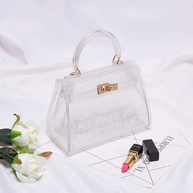 Transparente PVC Frauen Umhängetasche Luxus Handtaschen Frauen Taschen Designer Gelee Geldbörse sac a main Bolsa Marke Leder Handtasche