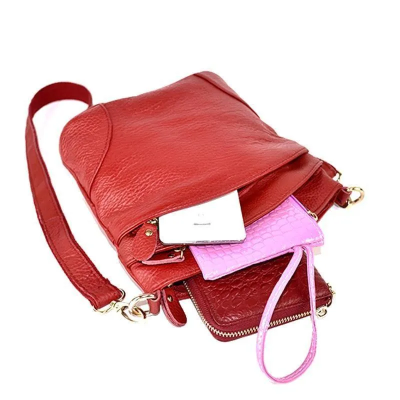 Ledertasche Handtaschen Frauen Berühmte Rindsleder Umhängetaschen für Frauen Messenger Bags Damen Umhängetasche