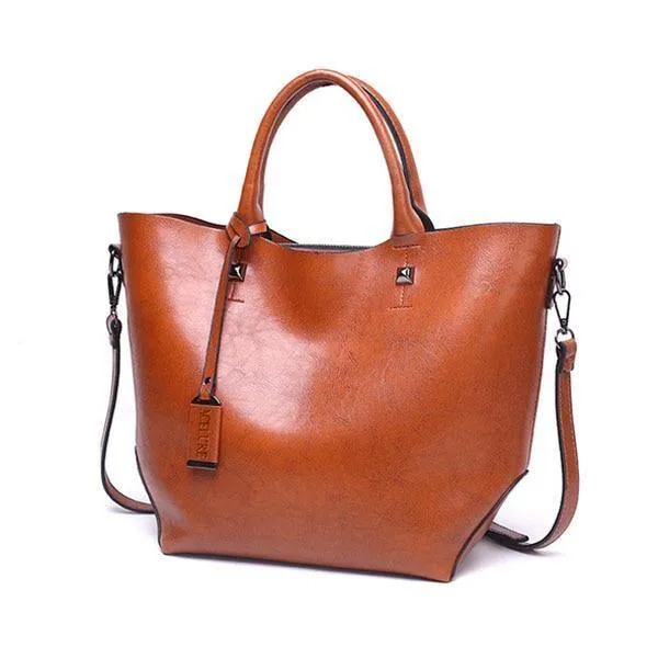 Frauen Eimer Tasche Öl Wachs Frauen Leder Handtaschen Große Tote Berühmte Marken Hohe Kapazität Weibliche Schulter Tasche Umhängetasche