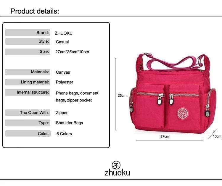 Frauen Top-Griff Umhängetasche Designer Handtasche Berühmte Marke Nylon Weiblich Lässig Einkaufstasche Hobos Umhängetasche Messenger Bags