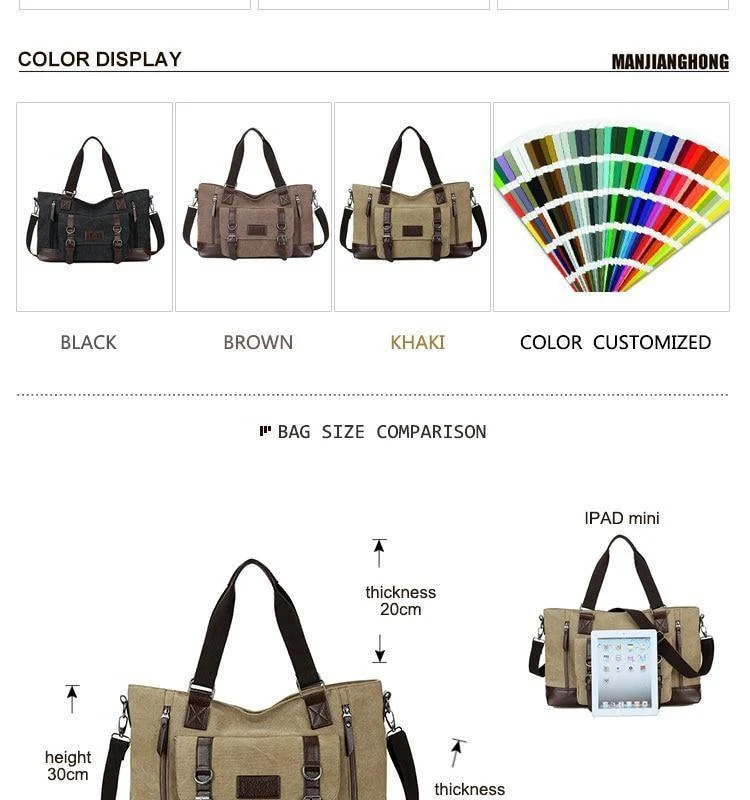 Casual Canvas Männer Reisetaschen Patchwork Leder Gepäck Reisetasche Männer Männliche Schulter Reise Seesäcke Messenger 1324