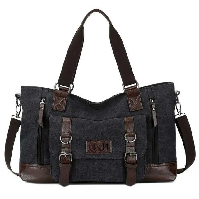Casual Canvas Männer Reisetaschen Patchwork Leder Gepäck Reisetasche Männer Männliche Schulter Reise Seesäcke Messenger 1324
