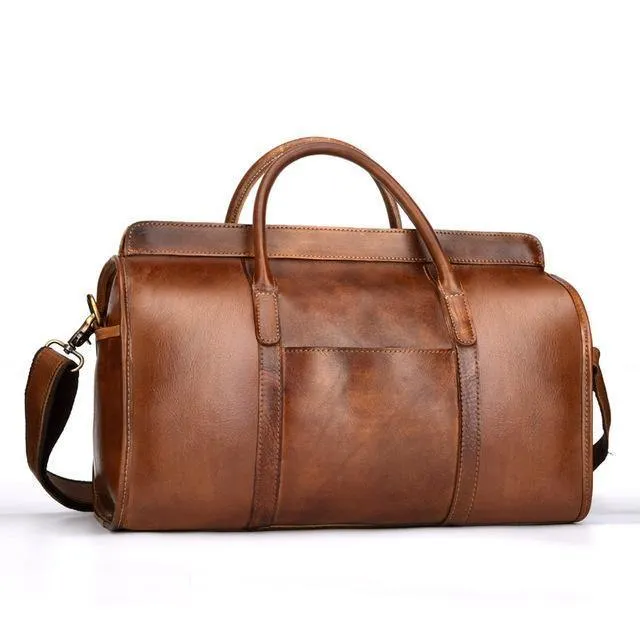 Handgepäck Unisex Reisetasche Tragen Verpackung Männer Vintage Tasche Männer Duffel Echtes Kuh Leder Handtasche LY48