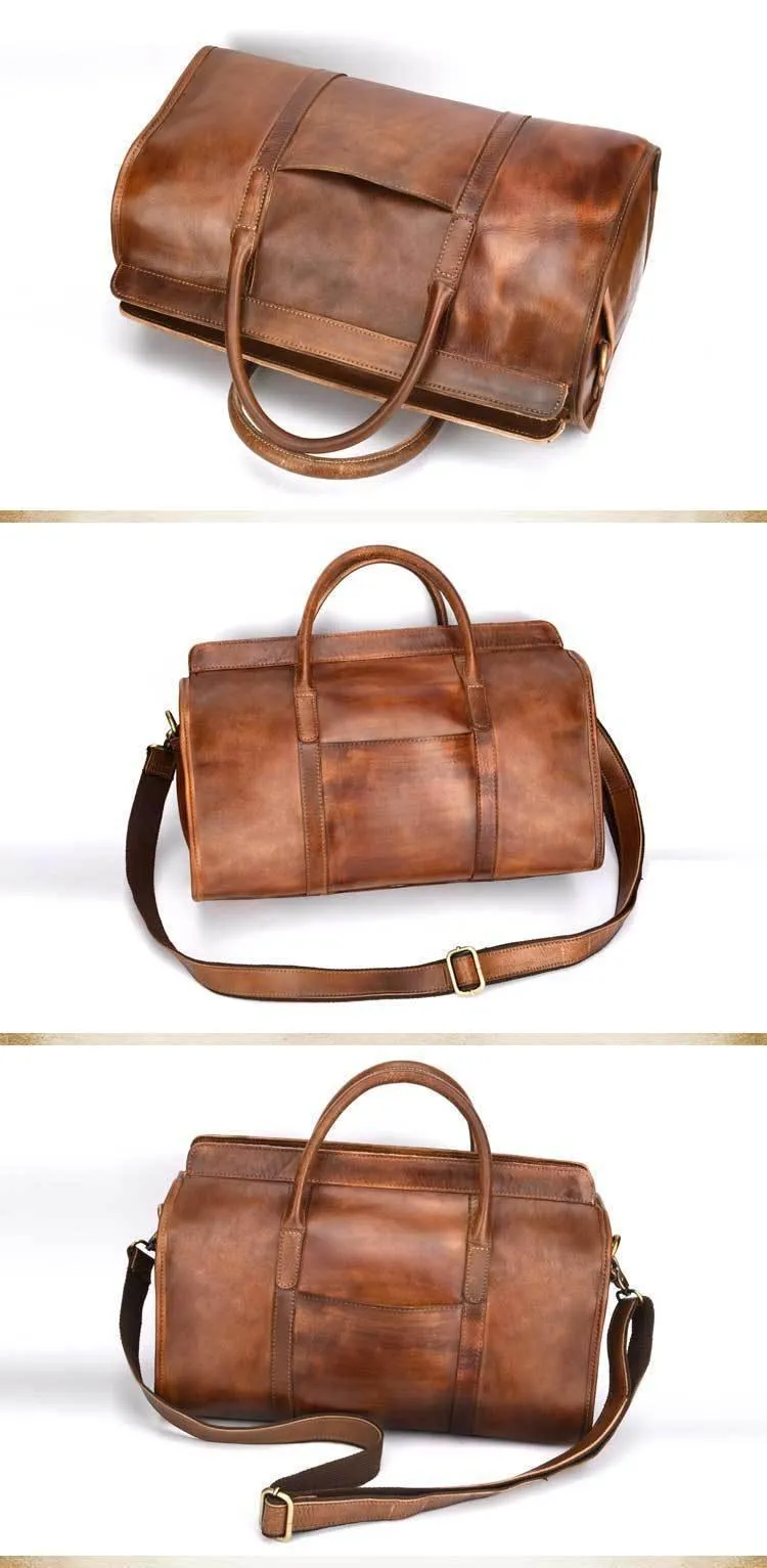 Handgepäck Unisex Reisetasche Tragen Verpackung Männer Vintage Tasche Männer Duffel Echtes Kuh Leder Handtasche LY48