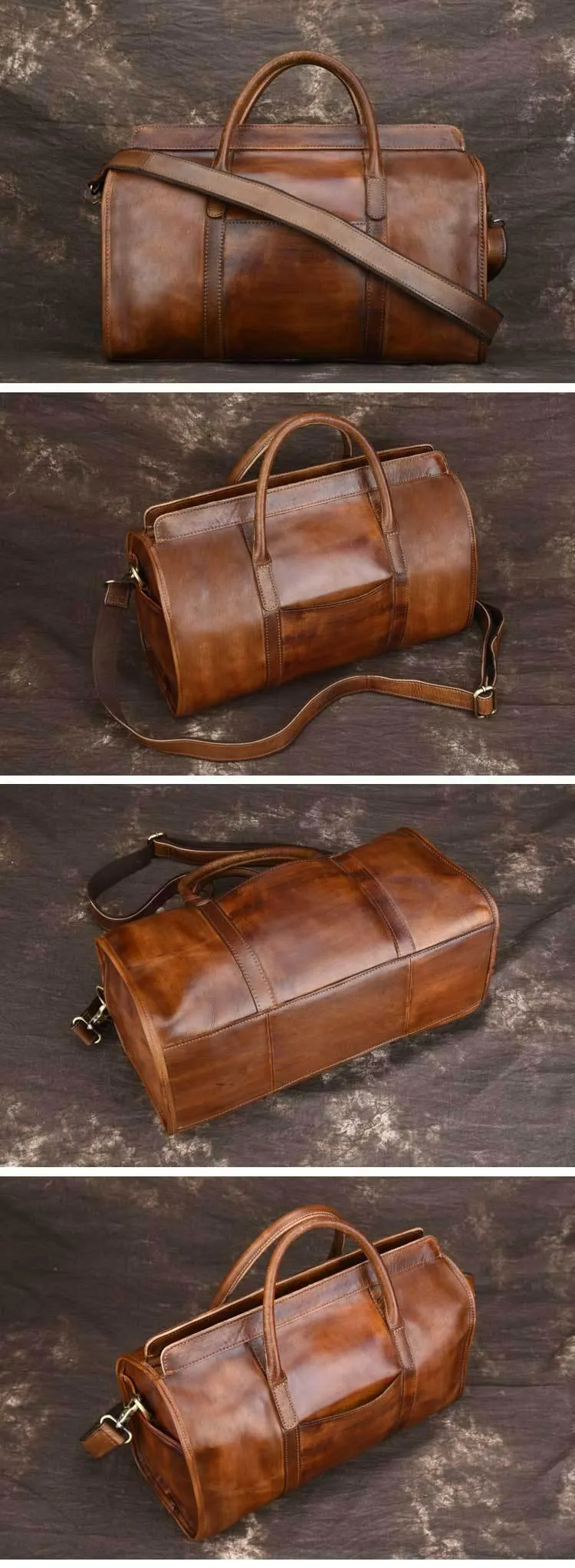 Handgepäck Unisex Reisetasche Tragen Verpackung Männer Vintage Tasche Männer Duffel Echtes Kuh Leder Handtasche LY48