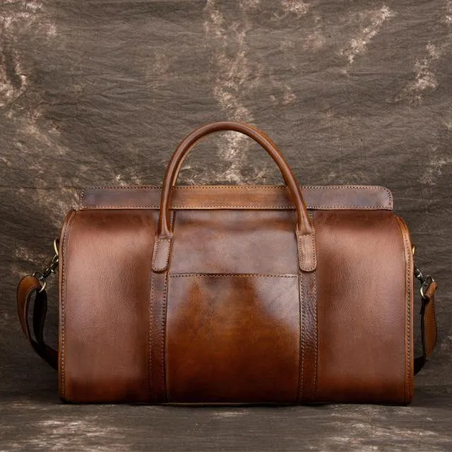 Handgepäck Unisex Reisetasche Tragen Verpackung Männer Vintage Tasche Männer Duffel Echtes Kuh Leder Handtasche LY48