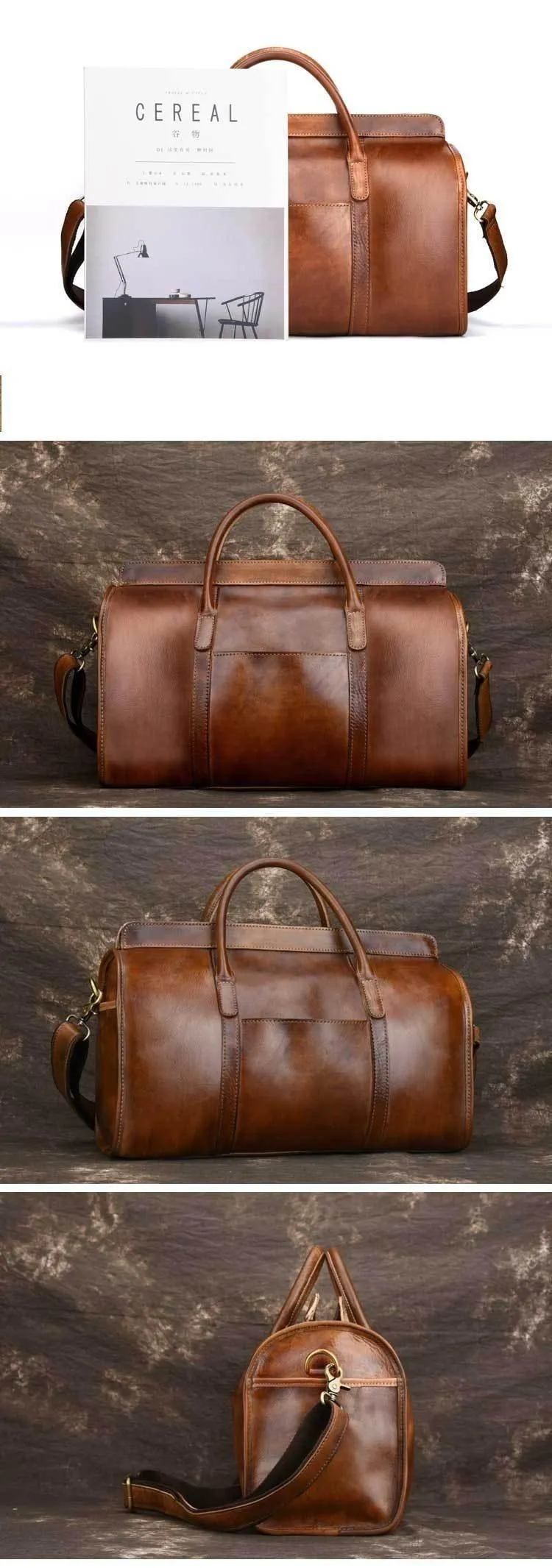 Handgepäck Unisex Reisetasche Tragen Verpackung Männer Vintage Tasche Männer Duffel Echtes Kuh Leder Handtasche LY48