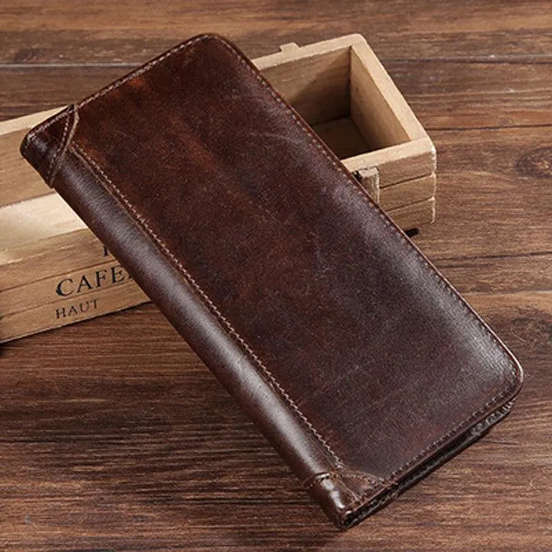 Leder Geldbörse Echtes Rindsleder Männer Bifold Geldbörse Lange Designer Bargeld Münzfach Kartenhalter Clutch Tasche Vintage Männlichen Brieftasche