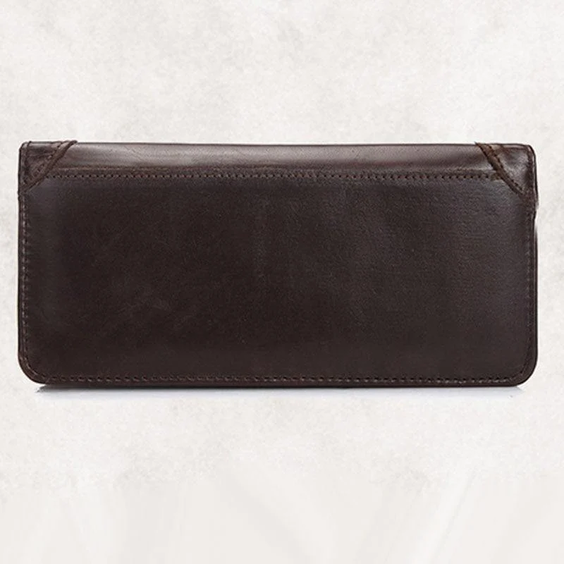 Leder Geldbörse Echtes Rindsleder Männer Bifold Geldbörse Lange Designer Bargeld Münzfach Kartenhalter Clutch Tasche Vintage Männlichen Brieftasche