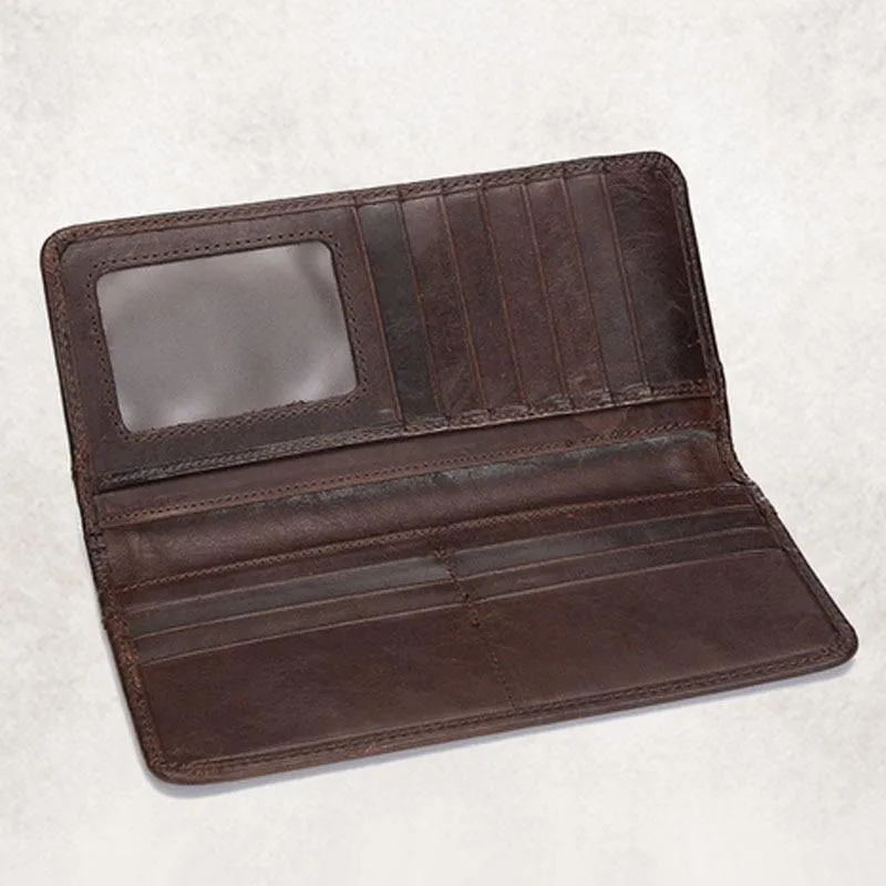 Leder Geldbörse Echtes Rindsleder Männer Bifold Geldbörse Lange Designer Bargeld Münzfach Kartenhalter Clutch Tasche Vintage Männlichen Brieftasche