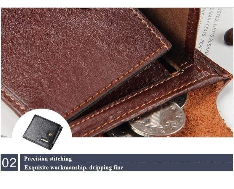 Hochwertige kurze Herrenbrieftasche, Echtleder-Qualitätsgarantie-Geldbörse für Männer, Geldbörse, kostenloser Versand