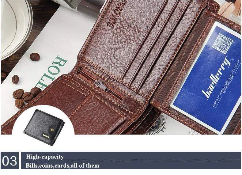 Hochwertige kurze Herrenbrieftasche, Echtleder-Qualitätsgarantie-Geldbörse für Männer, Geldbörse, kostenloser Versand