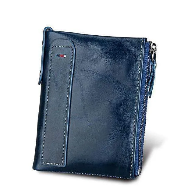 Echtes Leder Männer Brieftasche Kleine Reißverschlusstasche Männer Brieftaschen Portomonee Männlichen Kurzen Geldbörse Marke Carteira Für Rfid