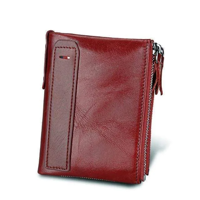 Echtes Leder Männer Brieftasche Kleine Reißverschlusstasche Männer Brieftaschen Portomonee Männlichen Kurzen Geldbörse Marke Carteira Für Rfid