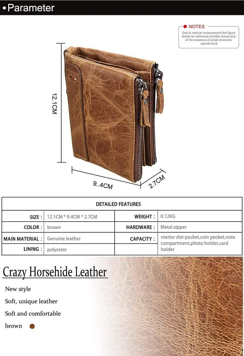 Echtes Leder Männer Brieftasche Kleine Reißverschlusstasche Männer Brieftaschen Portomonee Männlichen Kurzen Geldbörse Marke Carteira Für Rfid