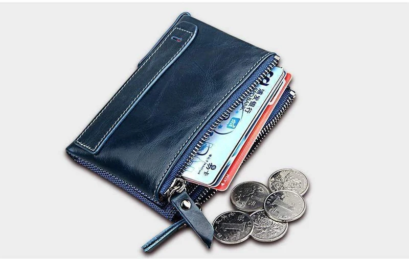 Echtes Leder Männer Brieftasche Kleine Reißverschlusstasche Männer Brieftaschen Portomonee Männlichen Kurzen Geldbörse Marke Carteira Für Rfid