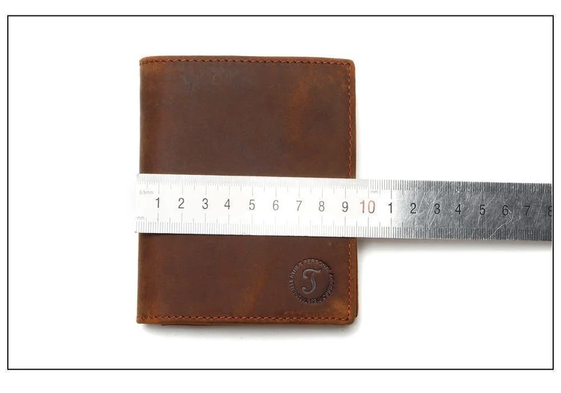 Vintage Crazy Horse handgemachte Leder Herren Geldbörsen multifunktionale Rindsleder Geldbörse aus echtem Leder Geldbörse für Männer