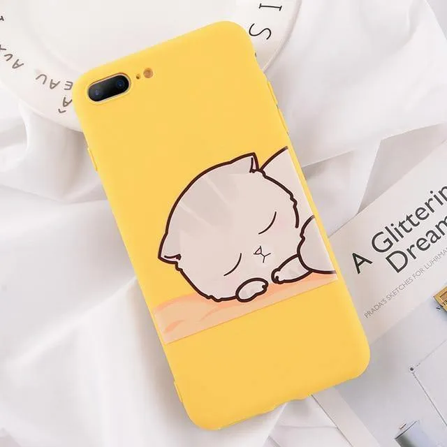 USLION Funny Cartoon Giraffe Phone Case For iPhone 7 8 Plus TPU Silicone Back Cover for iPhone X XR XS Max 6 6S Plus Soft Cases