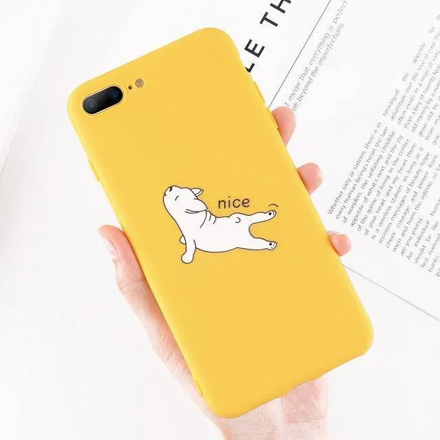 USLION Funny Cartoon Giraffe Phone Case For iPhone 7 8 Plus TPU Silicone Back Cover for iPhone X XR XS Max 6 6S Plus Soft Cases