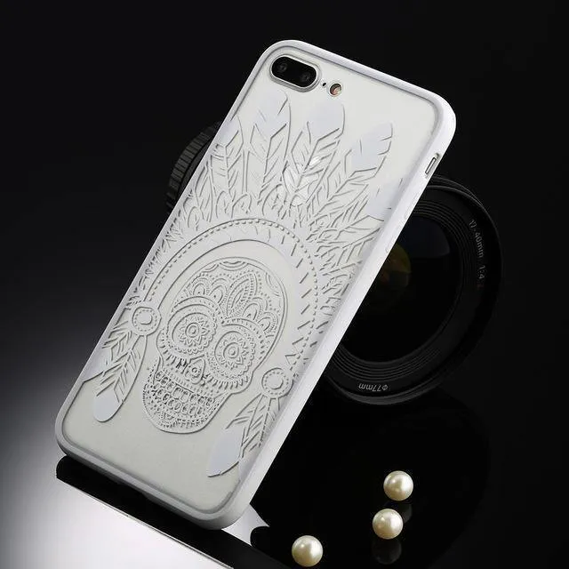 USLION Sexy Floral Phone Case For Apple iPhone 7 8 6 6s 5 5s SE Plus Lace Flower Hard PC Cases Back Cover For iPhone X XR XS Max