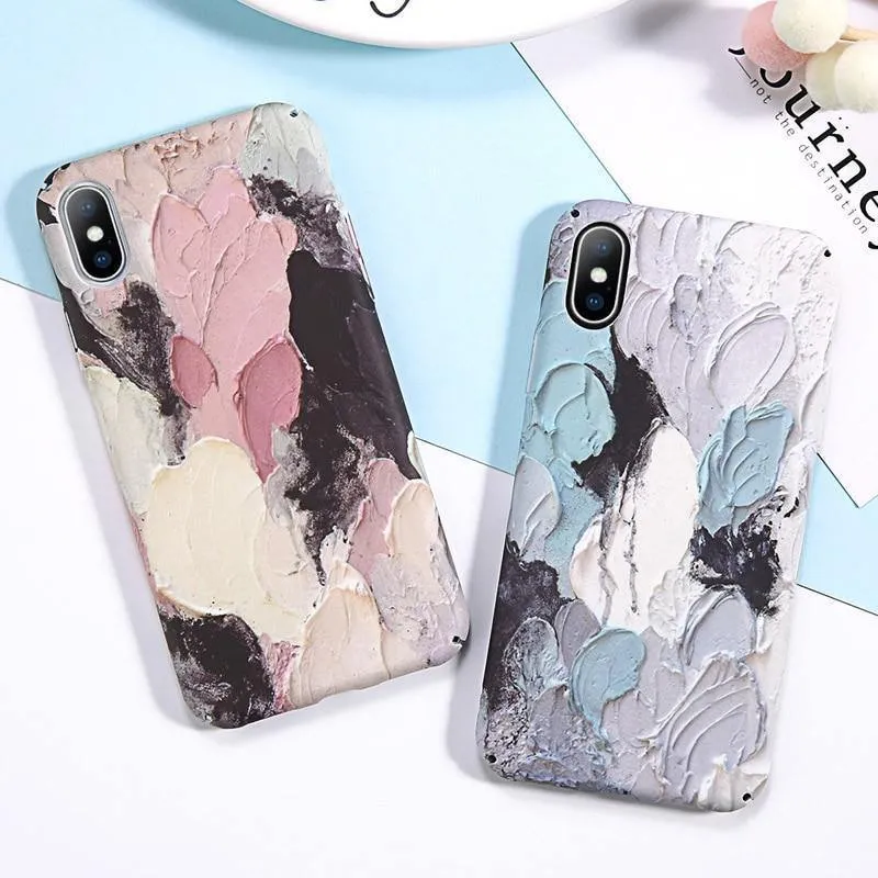 USLION Luminous Phone Case For iPhone 7 XR XS Max 3D Dye Graffiti Cases For iPhone 6 6s 7 8 Plus X Hard Cover PC Fundas Coque