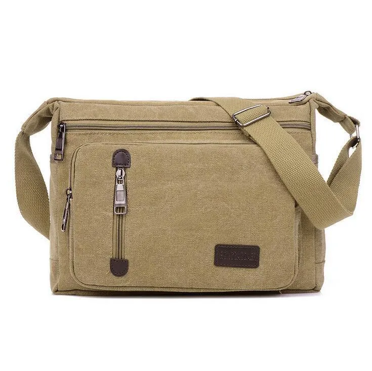 Männer Taschen Vintage Canvas Messenger Bags Designer Marke Herrenmode Umhängetasche Umhängetasche Männlich Casual Reisetasche S951