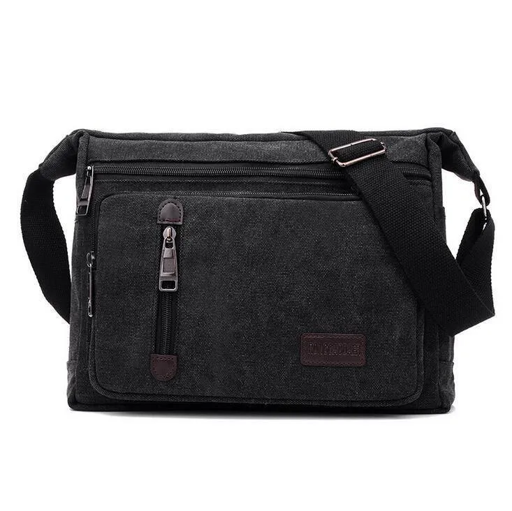 Männer Taschen Vintage Canvas Messenger Bags Designer Marke Herrenmode Umhängetasche Umhängetasche Männlich Casual Reisetasche S951