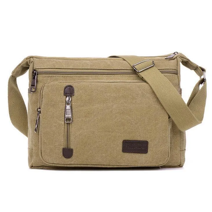 Männer Taschen Vintage Canvas Messenger Bags Designer Marke Herrenmode Umhängetasche Umhängetasche Männlich Casual Reisetasche S951