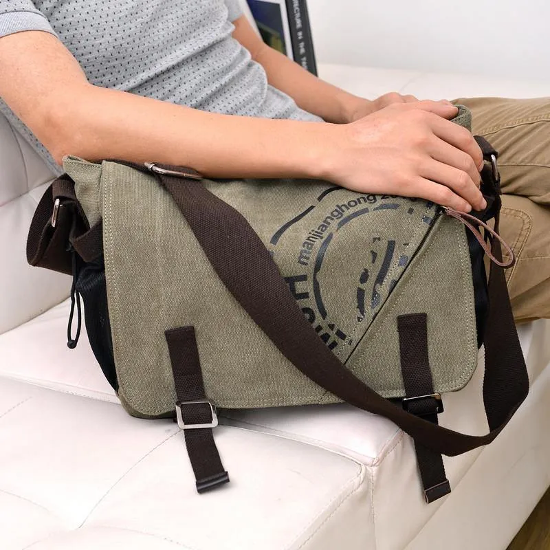 Herren Taschen Koreanische multifunktionale Mann Tasche Business Männer Canvas Umhängetasche Mode Freizeit Messenger Bag