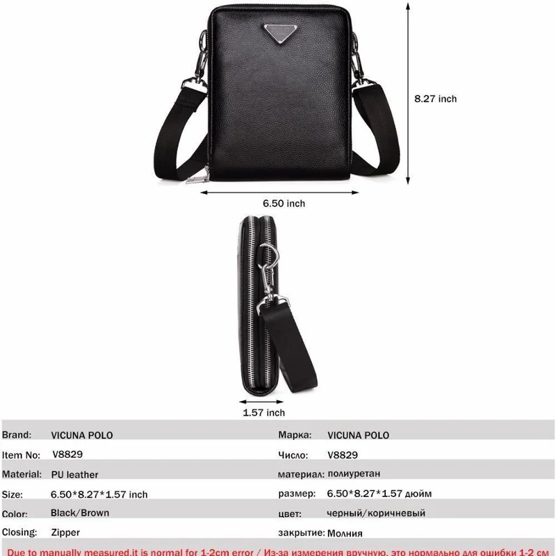 Luxus-Markentaschen Leder Herren einzelne Schultertasche Doppeltasche Männer Taschen Männer Casual Umhängetasche Handtasche für Männer