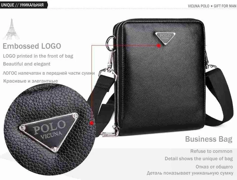 Luxus-Markentaschen Leder Herren einzelne Schultertasche Doppeltasche Männer Taschen Männer Casual Umhängetasche Handtasche für Männer