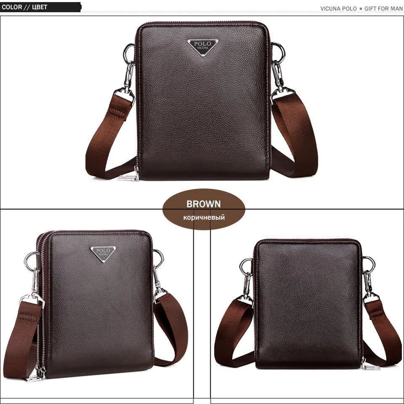 Luxus-Markentaschen Leder Herren einzelne Schultertasche Doppeltasche Männer Taschen Männer Casual Umhängetasche Handtasche für Männer