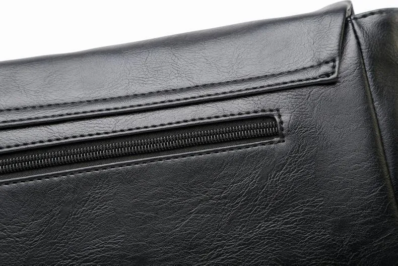 Herrentaschen Vintage PU Leder Messenger Bag Hochwertige Leder Crossbody Flap Bag Vielseitige Schulterhandtasche für Männer