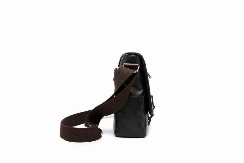 Herrentaschen Vintage PU Leder Messenger Bag Hochwertige Leder Crossbody Flap Bag Vielseitige Schulterhandtasche für Männer