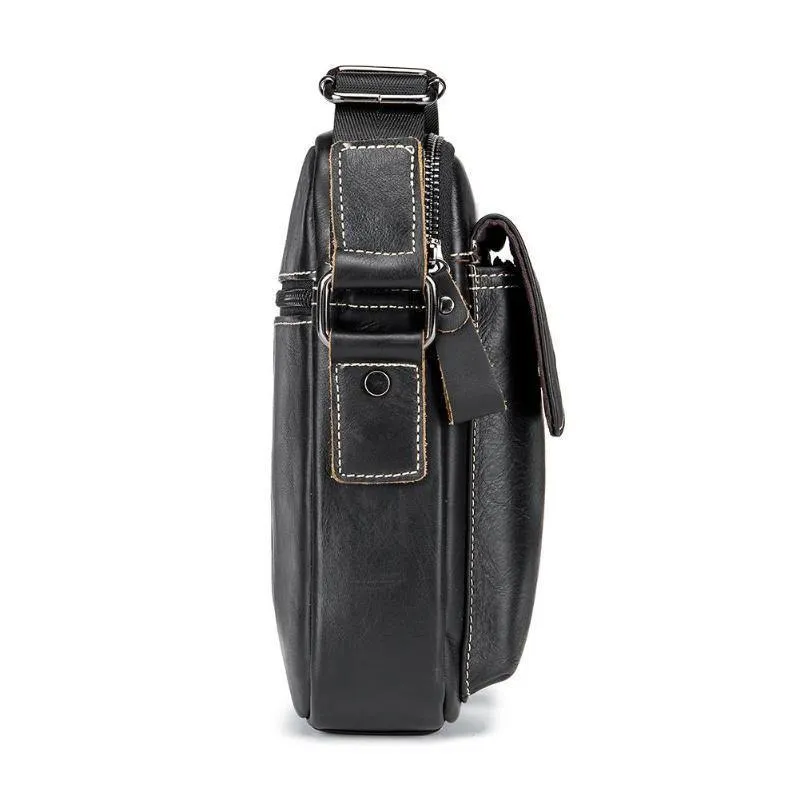 Männer Echtes Leder Messenger Umhängetasche Casual Mode Männlichen Sling Tasche Business Handtasche Schulter Berühmte Marke