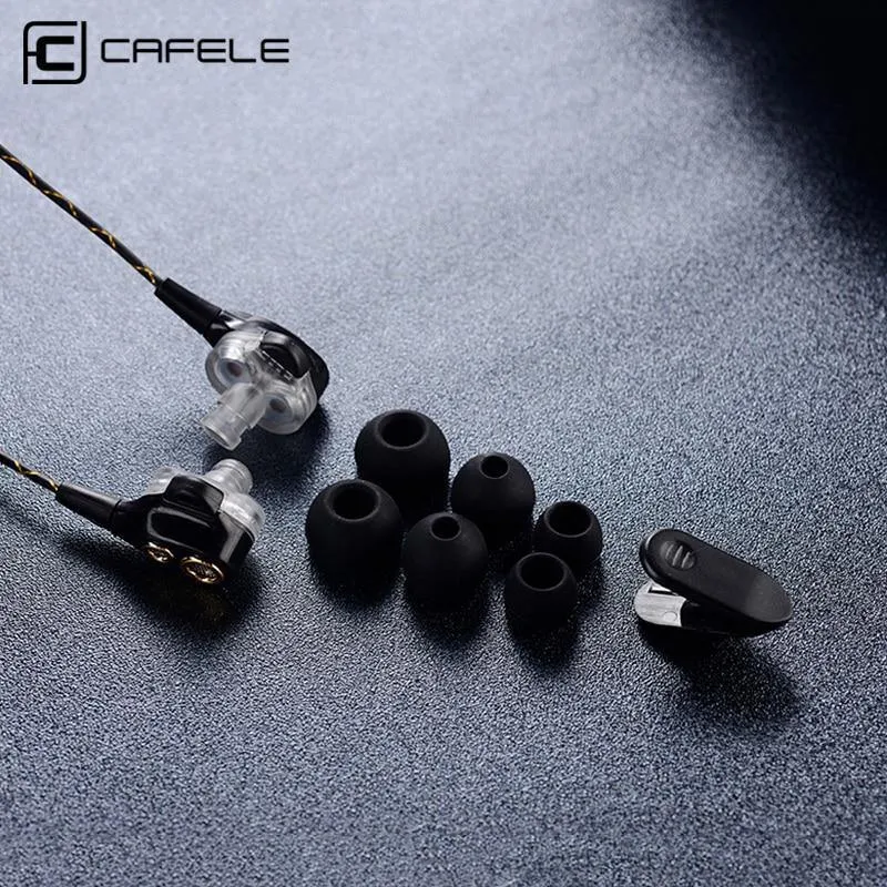 CAFELE 4D Professioneller In-Ear-Kopfhörer mit Kabel für Enthusiasten, Dual Dynamic Metal Heavy Bass, High-Fidelity-Klangqualität, Musik-Kopfhörer