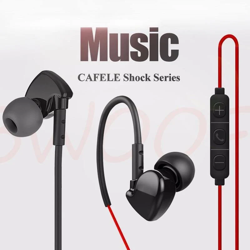 Cafele 3.5 mm In-Ear-Sport-Ohrhörer mit Super-Bass, Hifi-Lauf-Ohrhörer, Stereo-Ohrhörer mit für iPhone 5s 6s plus Samsung xiaomi MP3