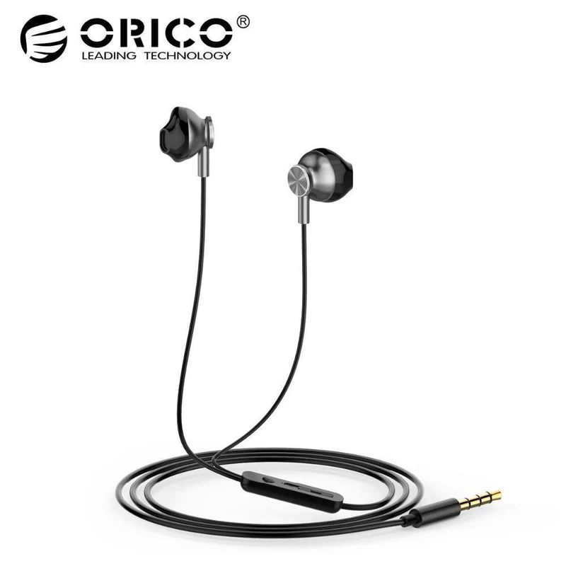 ORICO Original In-Ear-Kopfhörer Geräuschisolierung Metall HiFi-Kopfhörer Sport-Headset mit Mikrofon für Mobiltelefone Universal für MP4