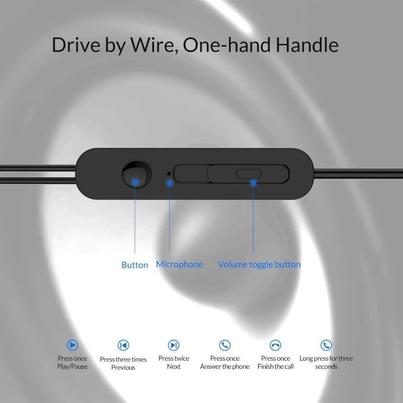 ORICO Original In-Ear-Kopfhörer Geräuschisolierung Metall HiFi-Kopfhörer Sport-Headset mit Mikrofon für Mobiltelefone Universal für MP4