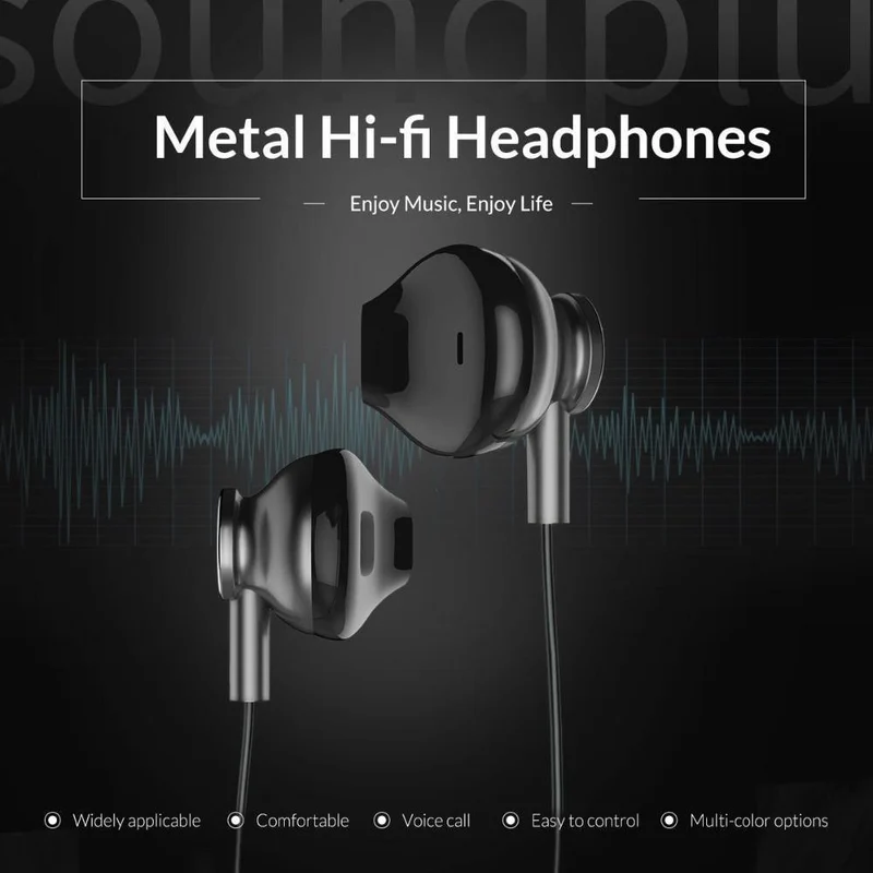 ORICO Original In-Ear-Kopfhörer Geräuschisolierung Metall HiFi-Kopfhörer Sport-Headset mit Mikrofon für Mobiltelefone Universal für MP4