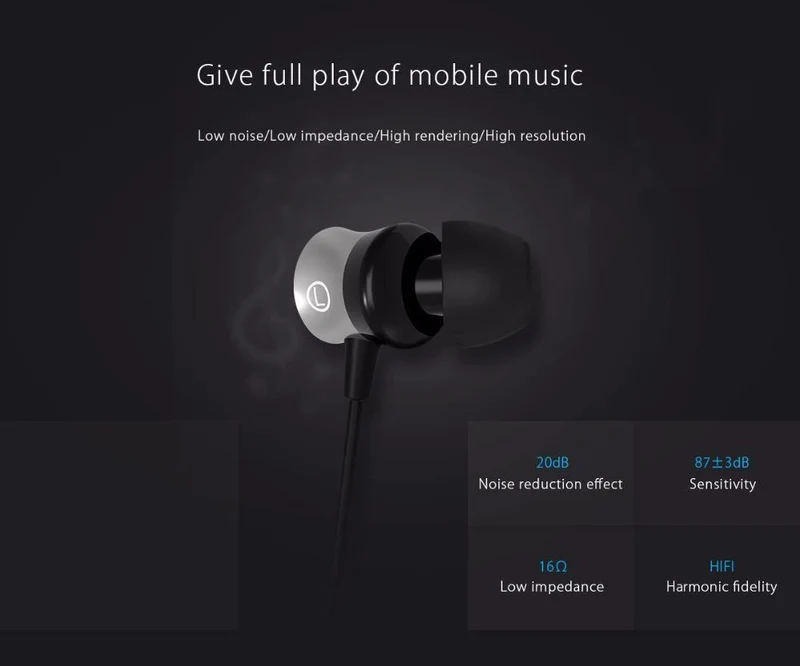 ORICO In-Ear-Kopfhörer für Telefon-Headset, Metall-Telefon-Ohrhörer mit Mikrofon-Ohrhörern, Schwarz