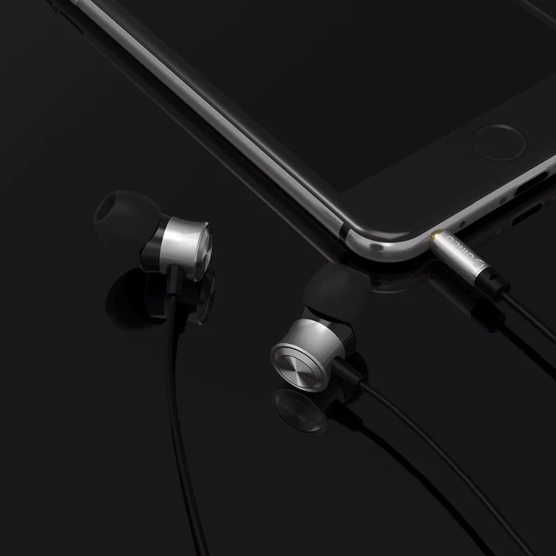 ORICO In-Ear-Kopfhörer für Telefon-Headset, Metall-Telefon-Ohrhörer mit Mikrofon-Ohrhörern, Schwarz